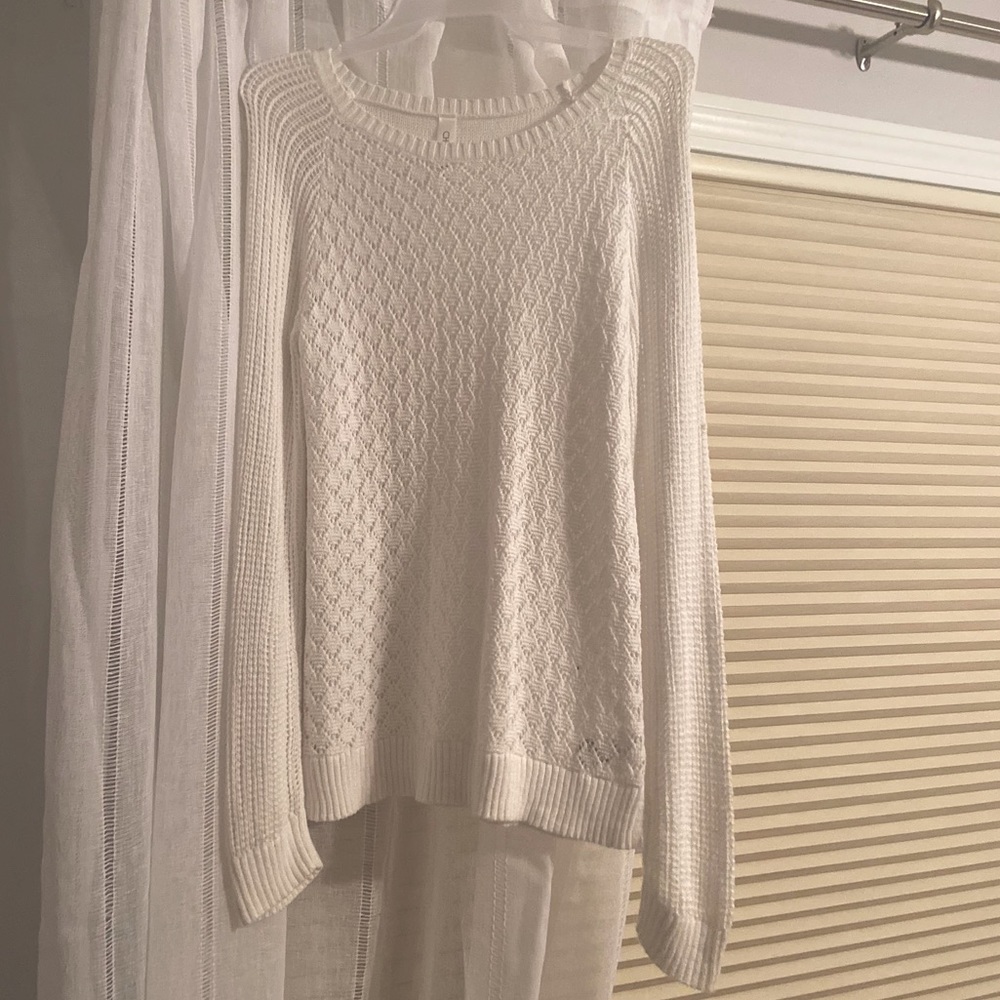 White long sweater